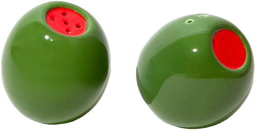 Salzstreuer in Olivenform; Zum Produkt gehen