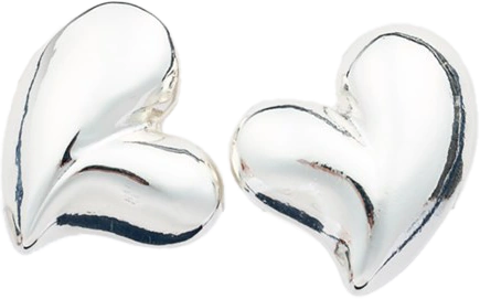 Silberne Ohrringe Herzen; Zum Produkt gehen