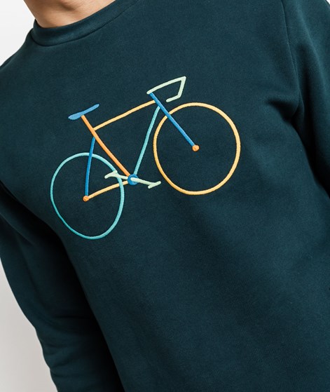 KAUF DICH GLÜCKLICH Sweater Velo Teal aus Bio-Baumwolle