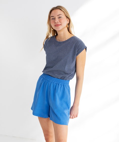 KAUF DICH GLÜCKLICH T-Shirt Blau und Creme gestreift