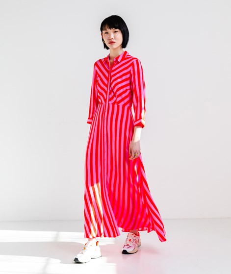 YAS YASSavanna Kleid Pink und Rot gestreift
