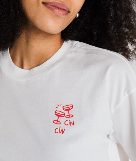 KAUF DICH GLÜCKLICH T-Shirt Cin Cin Weiß