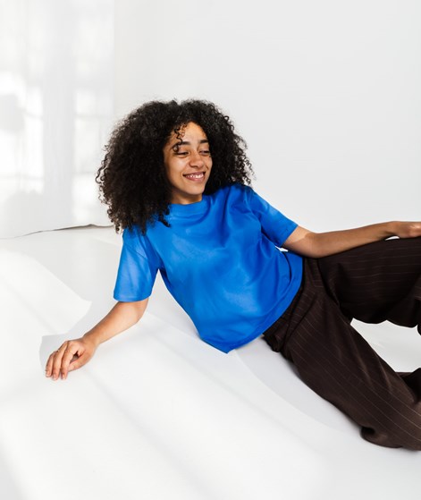 KAUF DICH GLÜCKLICH T-Shirt Aquablau aus Bio-Baumwolle