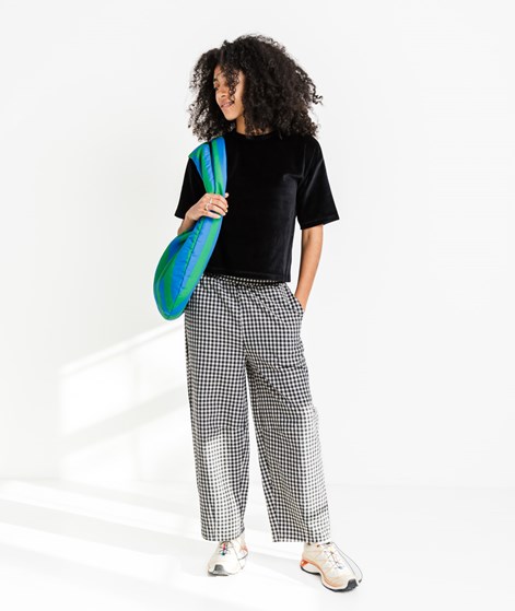 KAUF DICH GLÜCKLICH Samt-T-Shirt Schwarz