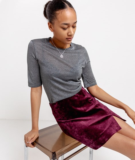 KAUF DICH GLÜCKLICH T-Shirt Lurex Silber