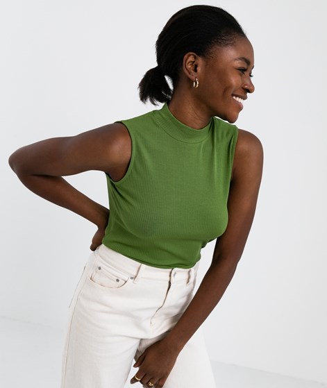 KAUF DICH GLÜCKLICH Turtleneck Top Grün aus Viskose (LENZING&trade; ECOVERO&trade;)