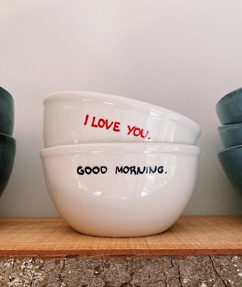 ANNA + NINA I love you Schale Weiß
