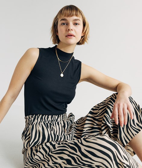 KAUF DICH GLÜCKLICH Turtleneck Top Schwarz aus Viskose (LENZING&trade; ECOVERO&trade;)