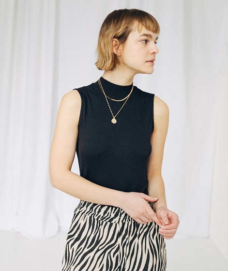 KAUF DICH GLÜCKLICH Turtleneck Top Schwarz aus Viskose (LENZING&trade; ECOVERO&trade;)