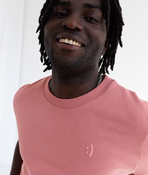 KAUF DICH GLÜCKLICH T-Shirt Smiley Rosa aus Bio-Baumwolle