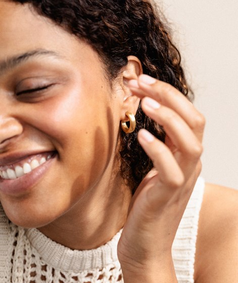 KAUF DICH GLÜCKLICH Matte Ohrringe Gold