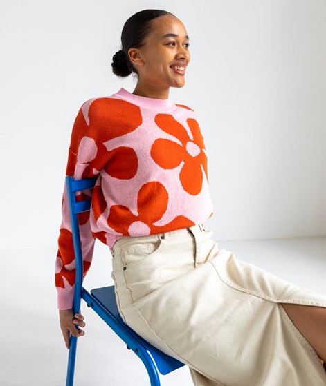 KAUF DICH GLÜCKLICH Pullover Blumen gemustert