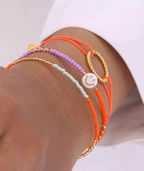 BLUSH INDIGO Smile Armband Lila und Orange