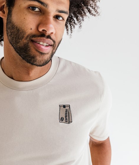 KAUF DICH GLÜCKLICH T-Shirt Espresso Beans Beige
