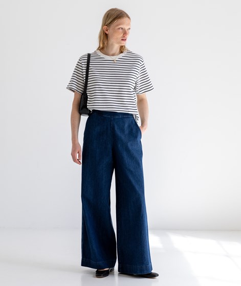 KAUF DICH GLÜCKLICH T-Shirt Weiß und Schwarz gestreift aus Bio-Baumwolle