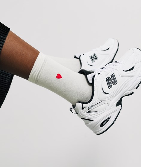 KAUF DICH GLÜCKLICH Socken Heart (Gr. 36-41) Weiß aus Bio-Baumwolle