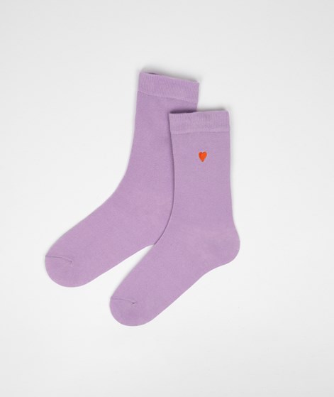 KAUF DICH GLÜCKLICH Socken Heart (Gr. 36-41) Lila aus Bio-Baumwolle
