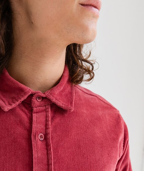KAUF DICH GLÜCKLICH Cordhemd Rot aus Bio-Baumwolle