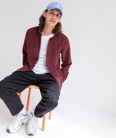 KAUF DICH GLÜCKLICH Hemd Dunkelrot aus Bio-Baumwolle