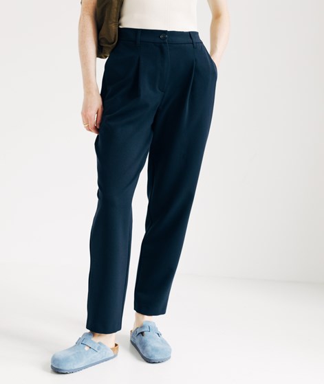KAUF DICH GLÜCKLICH Tapered Bundfaltenhose Dunkelblau