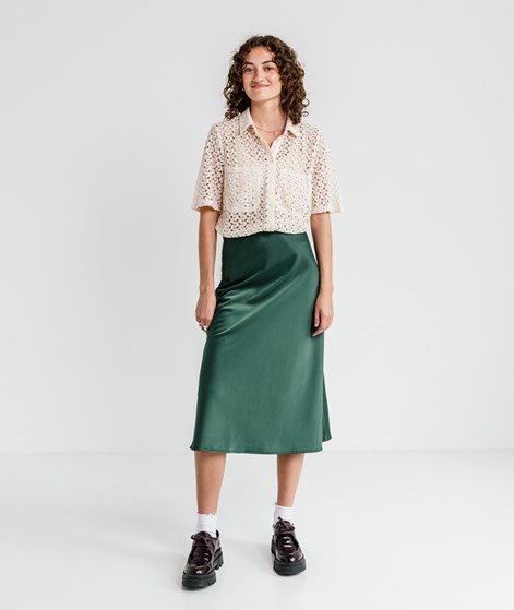 YAS YASPella Midi Rock Dunkelgrün