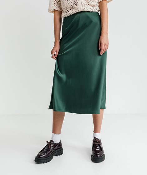 YAS YASPella Midi Rock Dunkelgrün