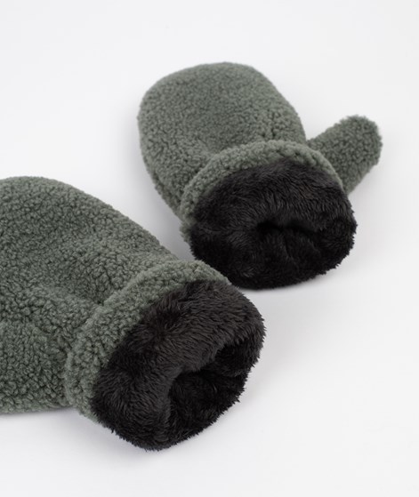 YUKU Handschuhe Teddy Dunkelgrün
