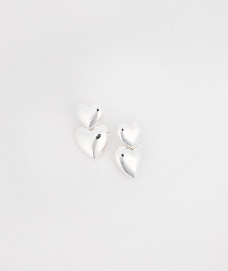 EBBA Zwei Herzen Ohrringe Silber