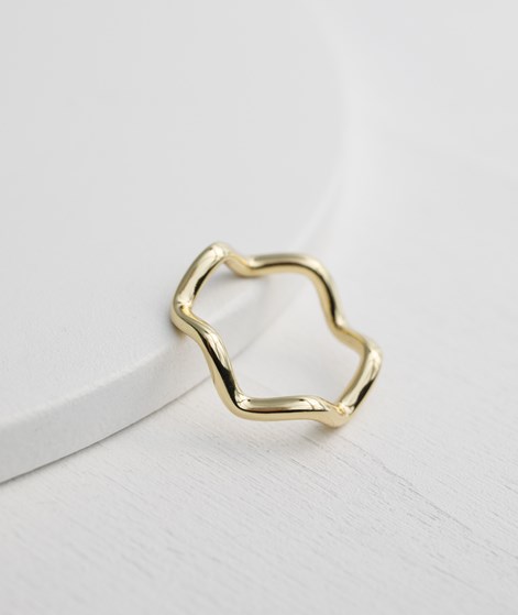 KAUF DICH GLÜCKLICH Ring Wellenform Gold
