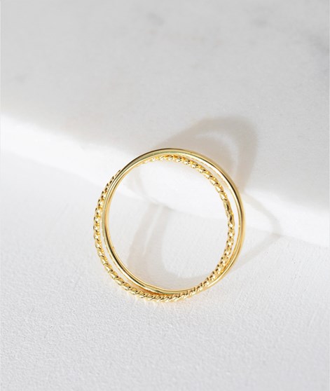 KAUF DICH GLÜCKLICH Zwei Verwobene Ringe Gold