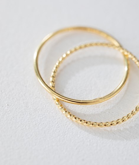 KAUF DICH GLÜCKLICH Zwei Verwobene Ringe Gold