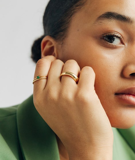 KAUF DICH GLÜCKLICH Breiter Ring Gold