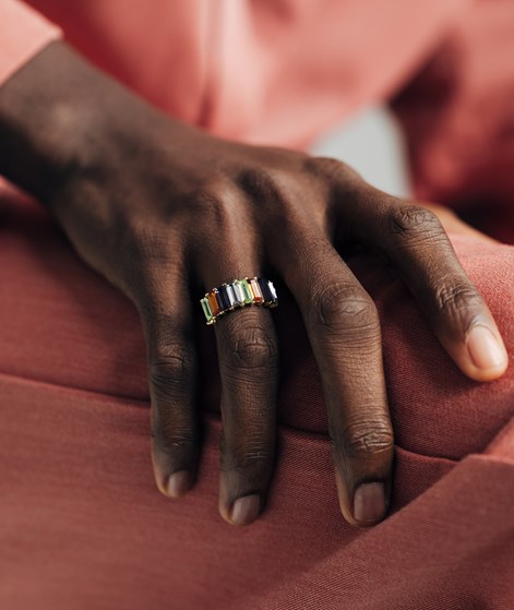 KAUF DICH GLÜCKLICH Ring mehrfarbig