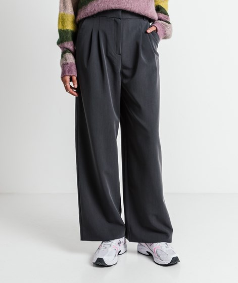 KAUF DICH GLÜCKLICH Stoffhose mit Bundfalten Dunkelgrau