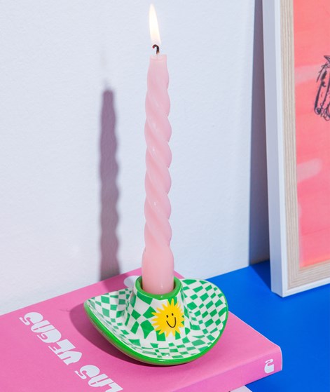 DOIY Rodeo Cowboy Hat Kerzenhalter Grün