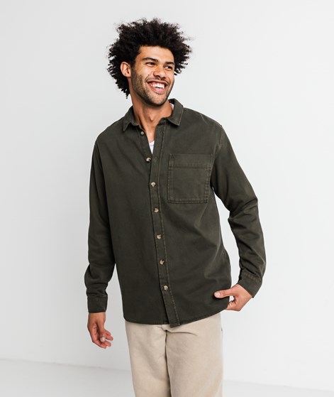 KAUF DICH GLÜCKLICH Hemd Dunkelolive