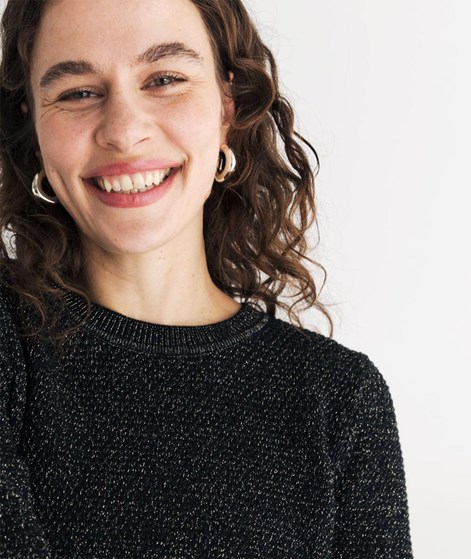 VILA VIDalo Glitter Knit Pullover Schwarz