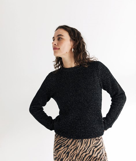 VILA VIDalo Glitter Knit Pullover Schwarz