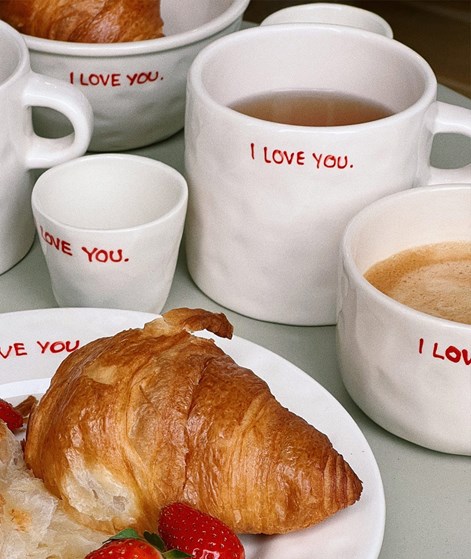 ANNA + NINA I Love You Tasse Rot Weiß
