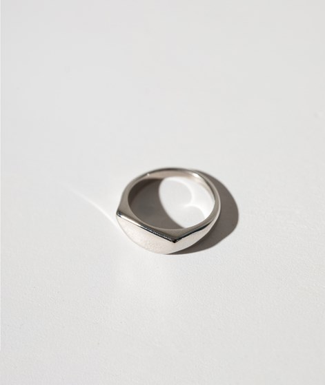 KAUF DICH GLÜCKLICH Breit Geformter Ring Silber