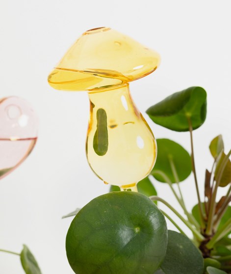 YUKU Wasserspender Pilz (7x7x25 cm) Gelb