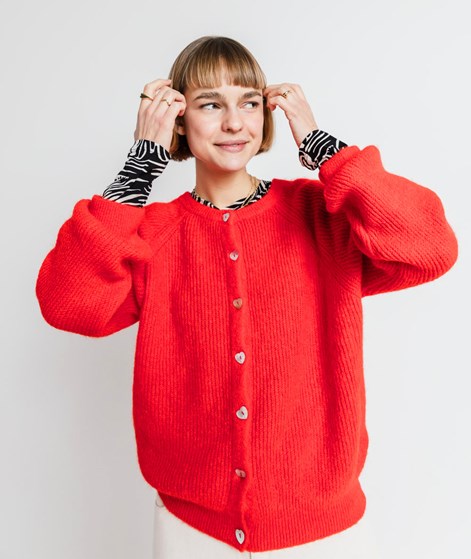 KAUF DICH GLÜCKLICH Cardigan Knallrot