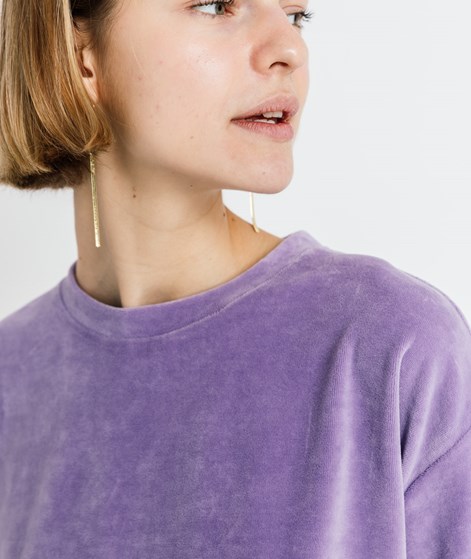 KAUF DICH GLÜCKLICH Samt-T-Shirt Lavendel