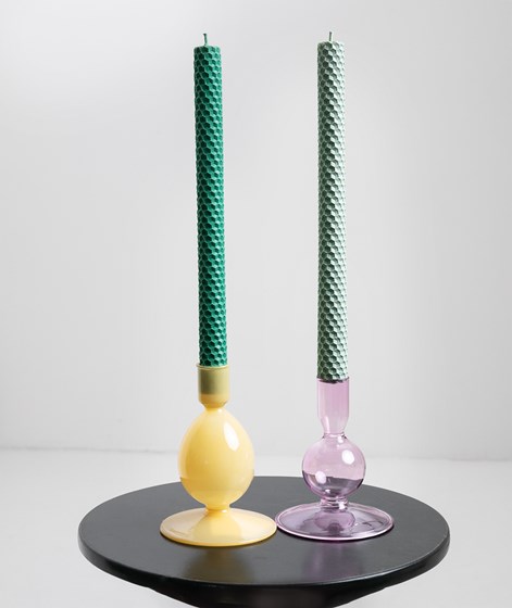 COUDRE BERLIN 2er Pack Bienenwachs Kerze Grün