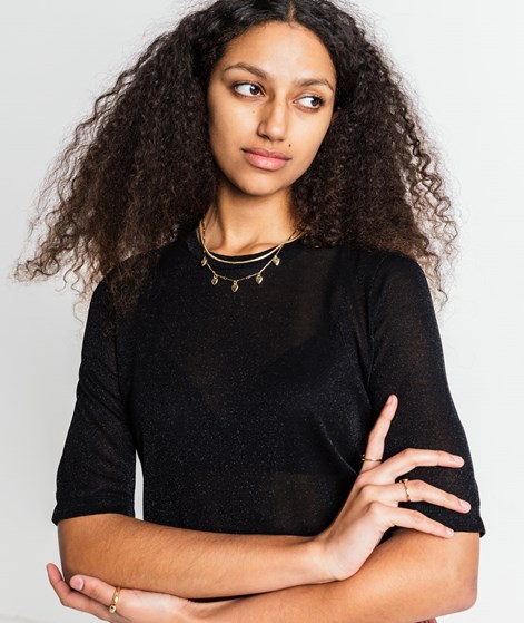 KAUF DICH GLÜCKLICH T-Shirt Lurex Schwarz