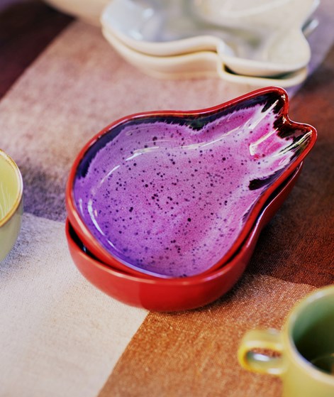 HKLIVING Shell Tapas Schale Dragonfruit mehrfarbig