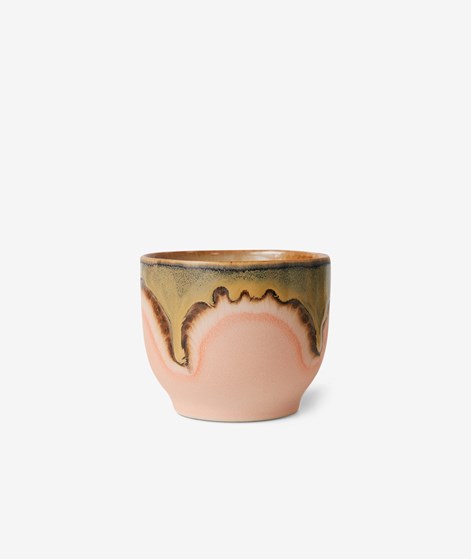 HKLIVING 70s Ceramics: Café Becher Blossom mehrfarbig