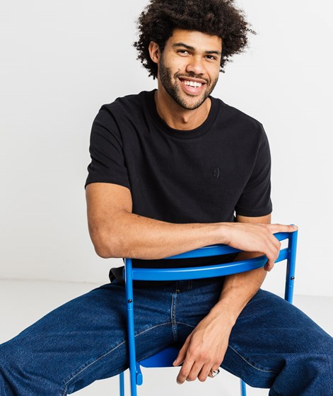 KAUF DICH GLÜCKLICH T-Shirt Smiley Schwarz aus Bio-Baumwolle