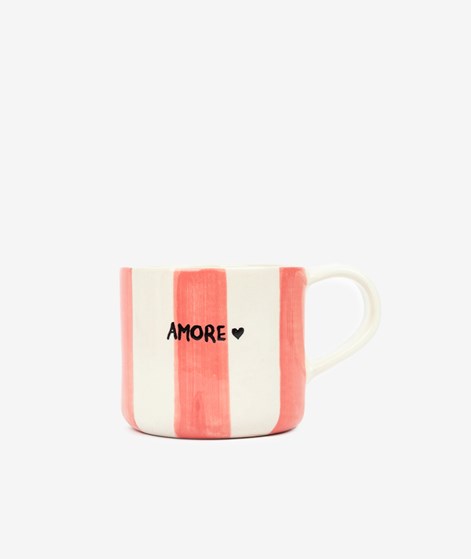 KAUF DICH GLÜCKLICH Mug Amore Rot Streifen