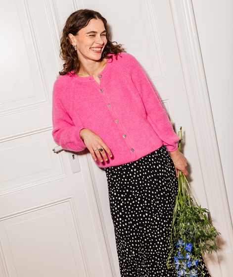 KAUF DICH GLÜCKLICH Rock Weiß und Schwarz gepunktet